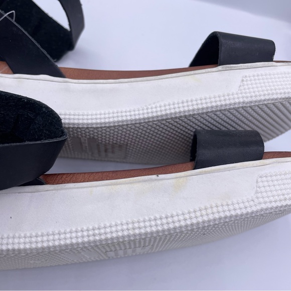 MAURICES black leather ankle strap platform sandals women Size 11 - Picture 5 of 12